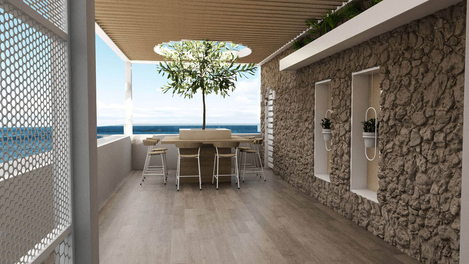 Facade design in a hotel in Chanioti, Chalkidiki 3